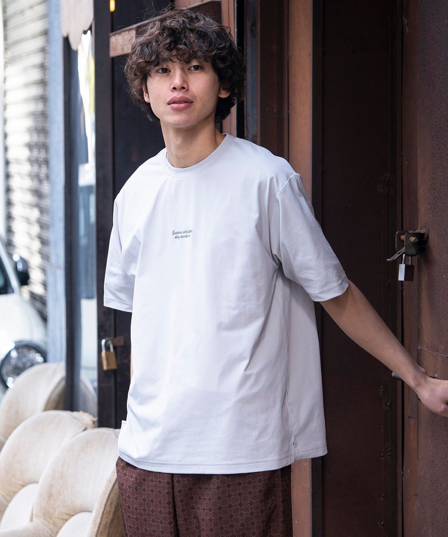 BEAMS HEART MEN BEAMS HEART / クイックドライ ワンポイント Tシャツ ビームス ハート トップス カットソー・Tシャツ ベージュ ホワイト グレー【送料無料】