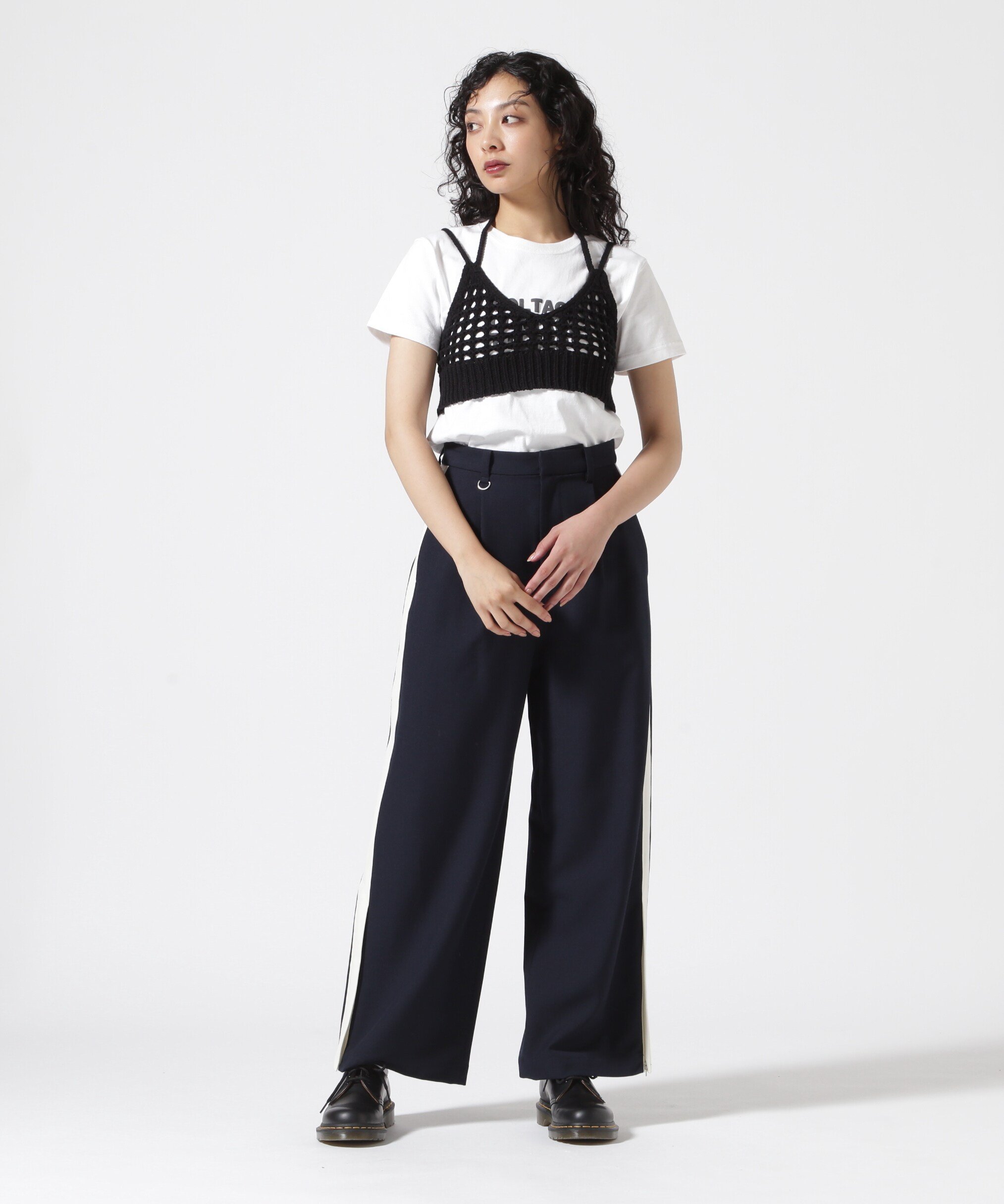 LHP VOLTAGE CONTROL FILTER/ヴォルテージコントロールフィルター/MESH KNIT BRATOP エルエイチピー トップス ノースリーブ・タンクトップ ブラック