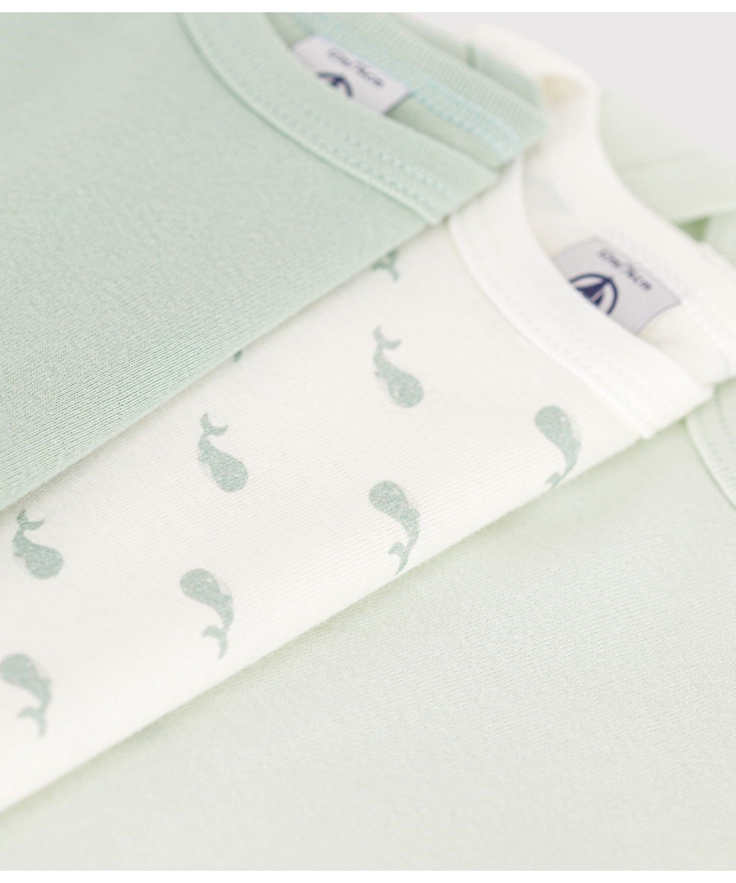 PETIT BATEAU 長袖ボディ3枚組 プチバトー マタニティウェア・ベビー用品 ロンパース・カバーオール【送料無料】