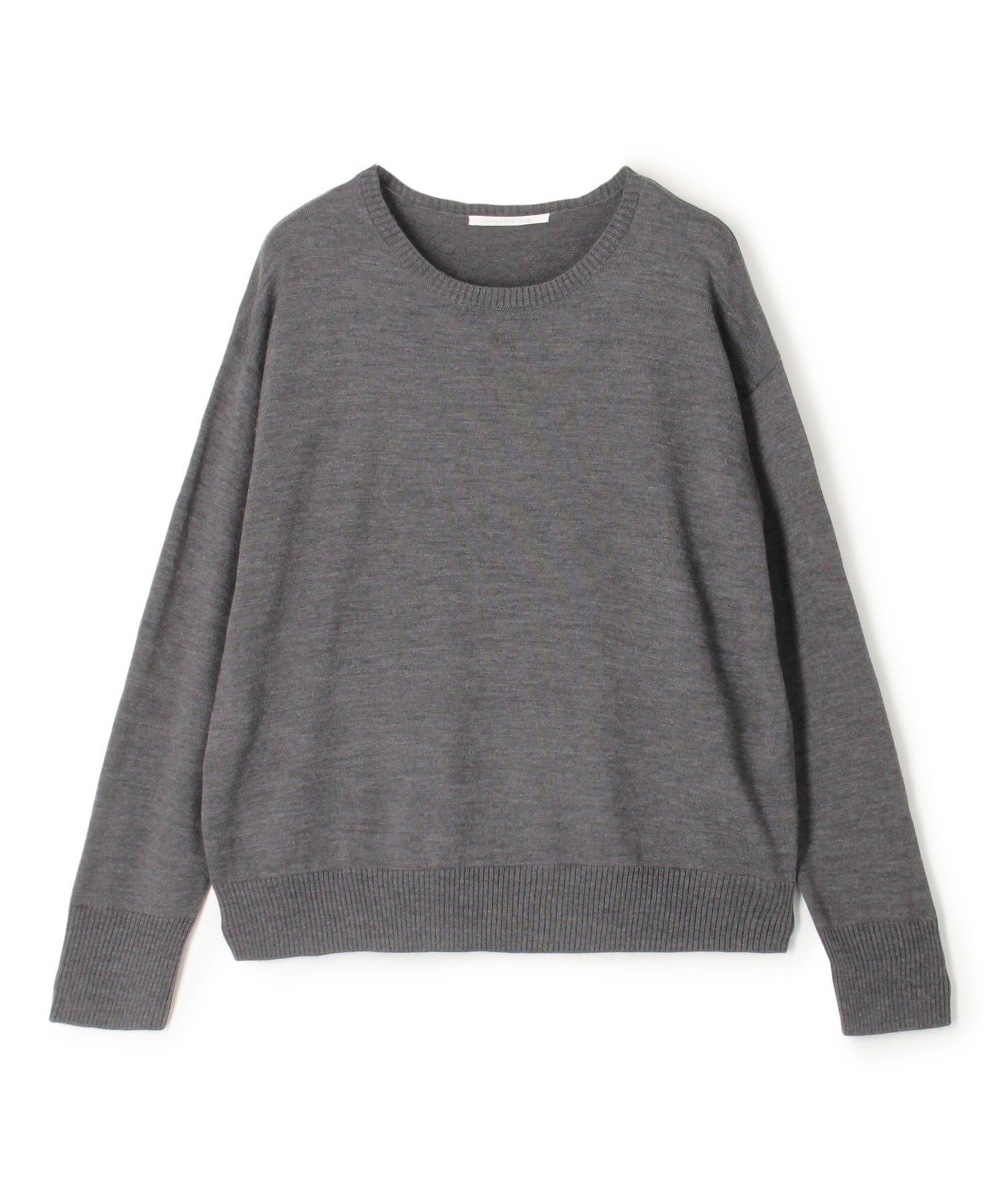 GALERIE VIE ウーステッドウール クルーネックプルオーバー トゥモローランド トップス ニット グレー ベージュ ブラック【送料無料】