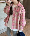 aimoha KIDS 【aimoha-KIDS-】チェック柄シャツ アイモハ トップス シャツ・ブラウス ピンク