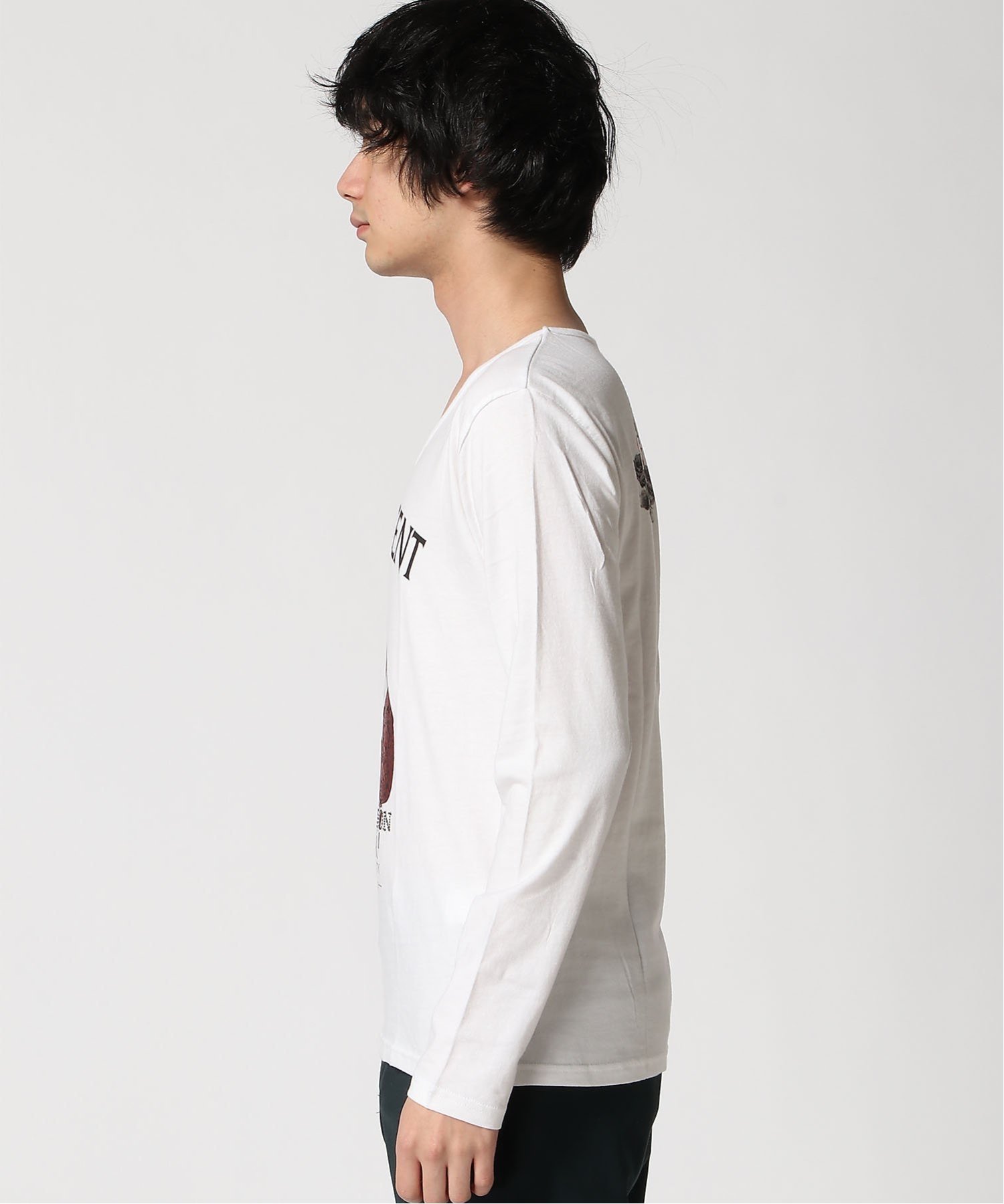 F.S.B/(M)【intheattic】箔プリントラインストーンT エフエスビー トップス カットソー・Tシャツ ホワイト
