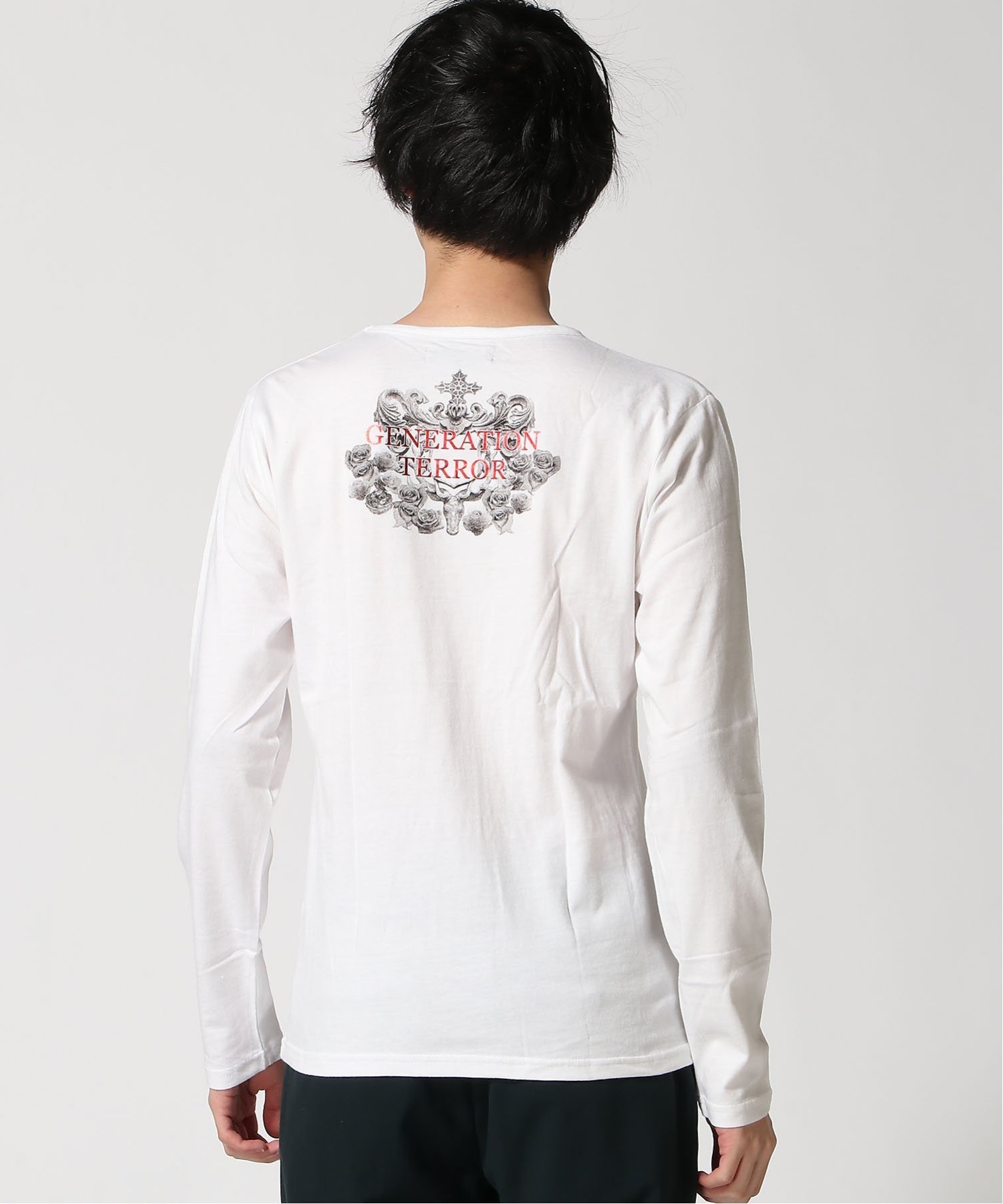 F.S.B/(M)【intheattic】箔プリントラインストーンT エフエスビー トップス カットソー・Tシャツ ホワイト