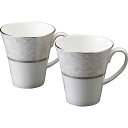 NARUMI 【公式】ミラノビアンカ マグカップセット 340cc 2人用 ナルミ 食器・調理器具・キッチン用品 グラス・マグカップ・タンブラー ホワイト【送料無料】