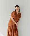 EMMEL REFINES <EMMEL REFINES>EM ソデタック キリカエ ギャザー ワンピース ユナイテッドアローズ グリーンレーベルリラクシング ...