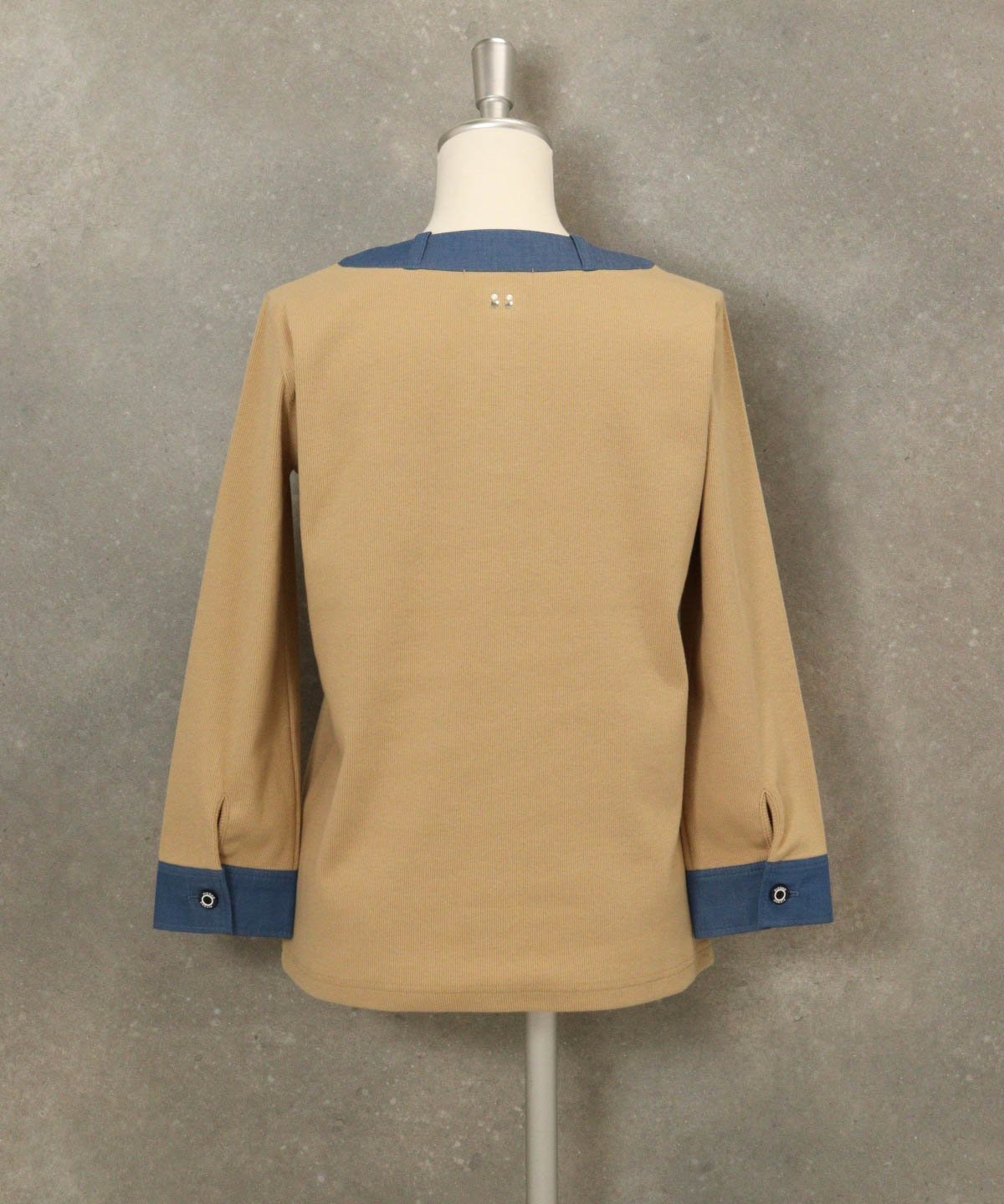【SALE／30%OFF】STUDIO PICONE 【スタジオピッコーネ公式】デニム切替リブプルオーバー スタジオピッコーネ トップス カットソー・Tシャツ ベージュ ネイビー【送料無料】