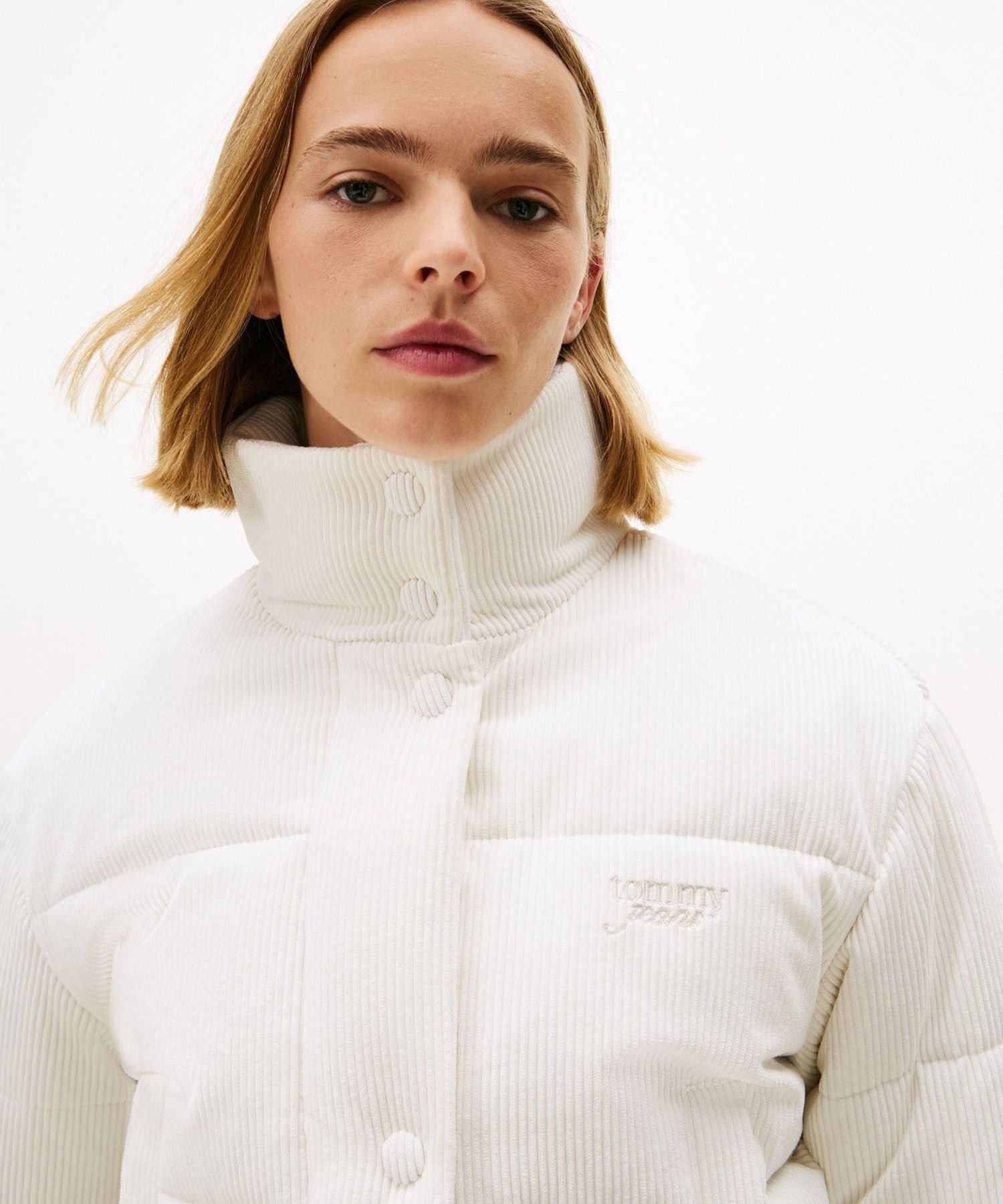 【SALE／30%OFF】TOMMY JEANS コーデュロイパッファジャケット トミーヒルフィガー ジャケット・アウター ブルゾン・ジャンパー ブラウン ホワイト【送料無料】