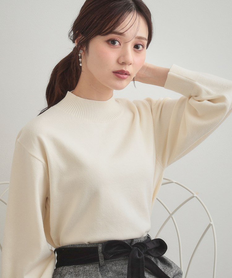 Couture Brooch バックレースアップ微起毛ニット クチュールブローチ トップス ニット ピンク ホワイト【送料無料】のサムネイル