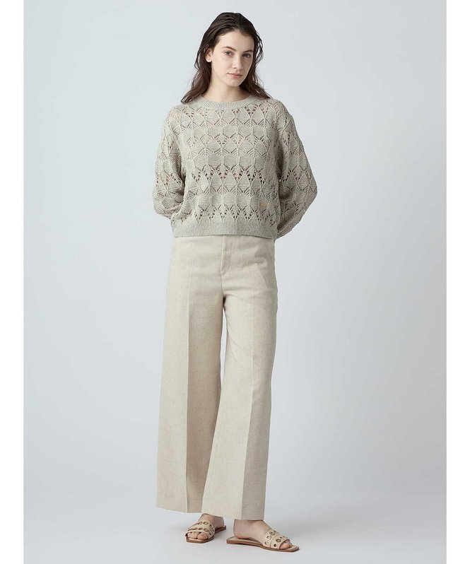 WOMEN ファンシーリリーニット アクアスキュータム トップス ニット グリーン
