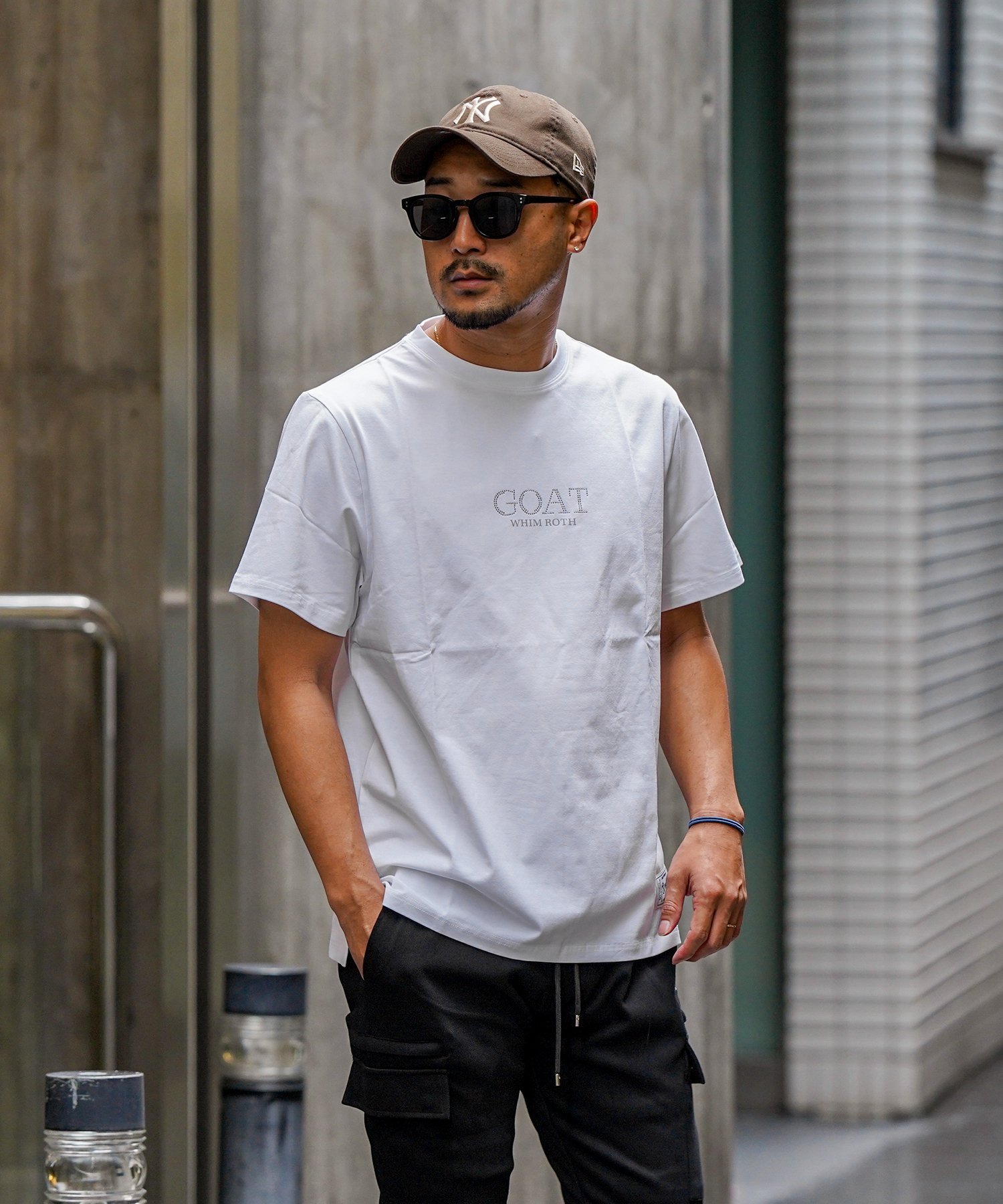 WHIM ROTH W/R GOAT Bear TEE アダムスジャグラー トップス カットソー・Tシャツ ホワイト ブラック【送料無料】