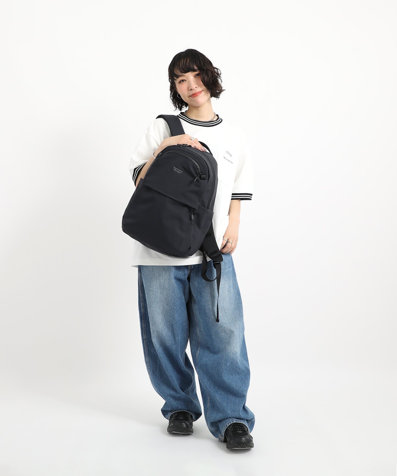 Manhattan Portage NEUES ROOSEVELT ISLAND BACKPACK TUSSAH PVC マンハッタンポーテージ バッグ リュック・バックパック ブラック【送料無料】