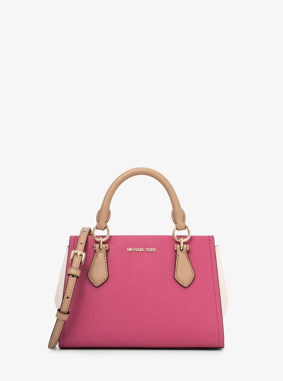 【SALE／69%OFF】MICHAEL KORS MARILYN カラーブロック サフィアーノレザー クロスボディ スモール マイケルコース マイケル・コース バッグ ショルダーバッグ ピンク【送料無料】