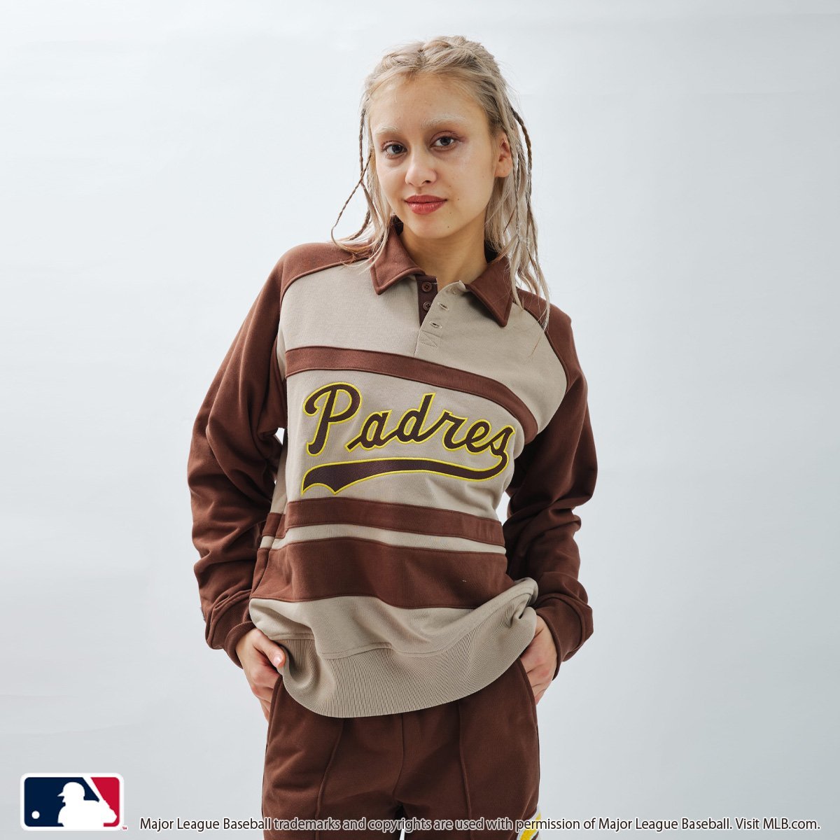 atmos pink atmos pink MLB Big Silhouette Sweat Shirt BEIGE アトモス トップス スウェット・トレーナー ベージュ【送料無料】