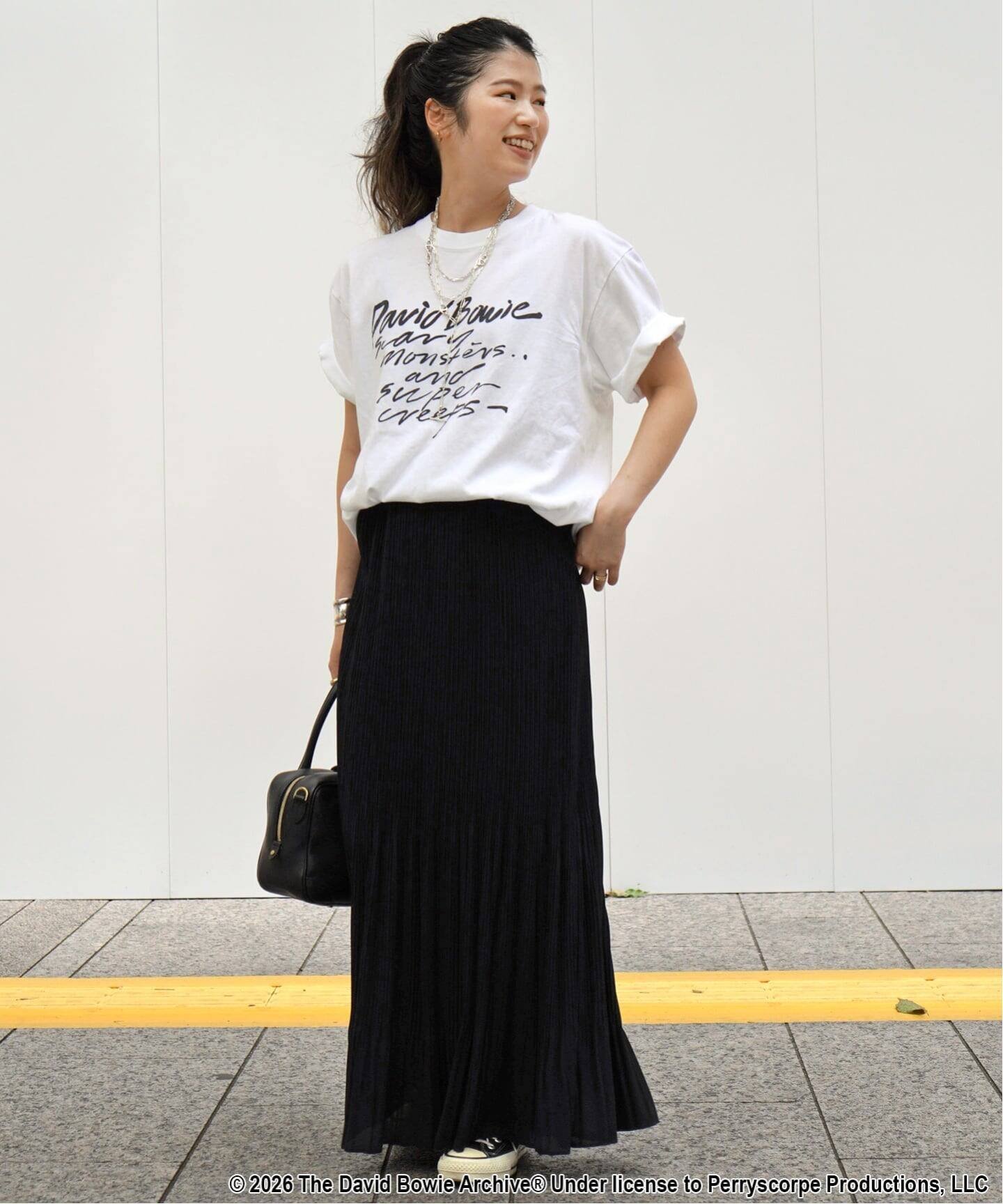 【GOOD ROCK SPEED/グッドロックスピード】DAVID BOWIE written T-sh エーピーストゥディオ トップス カットソー・Tシャツ ホワイト