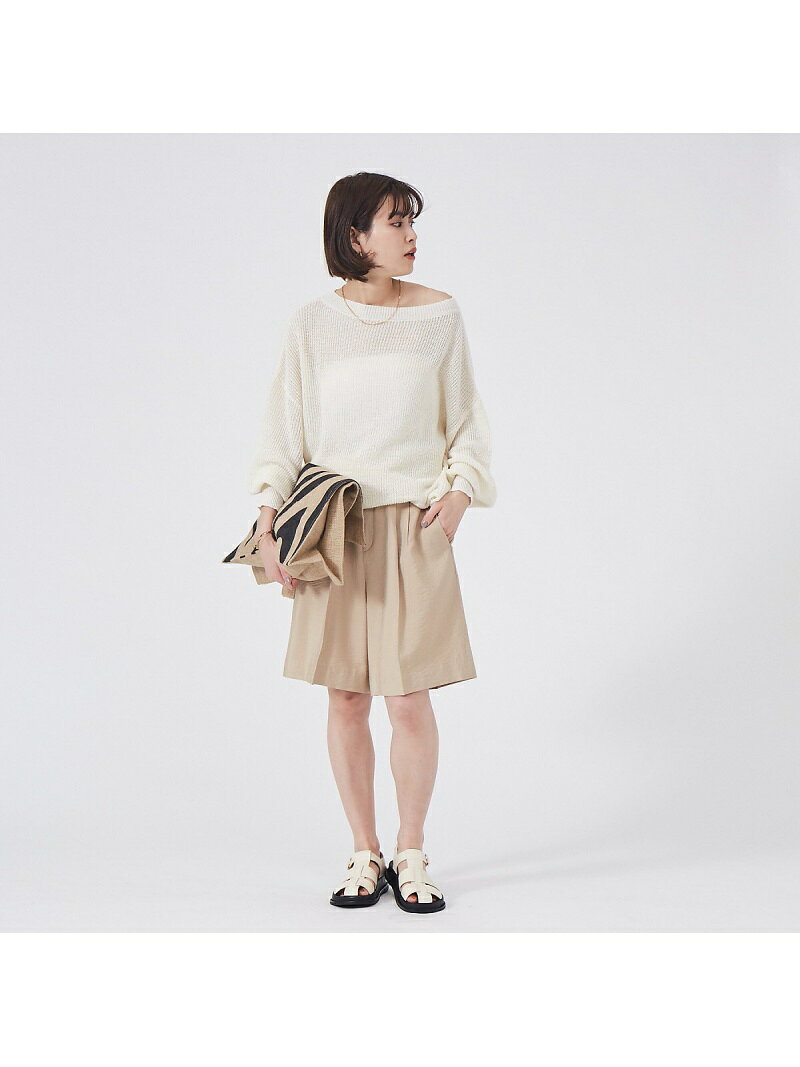 Rouge vif la cle 【セットアップ対応】ベルト付きハーフパンツ ルージュ・ヴィフ ラクレ パンツ その他のパンツ ベージュ ホワイト