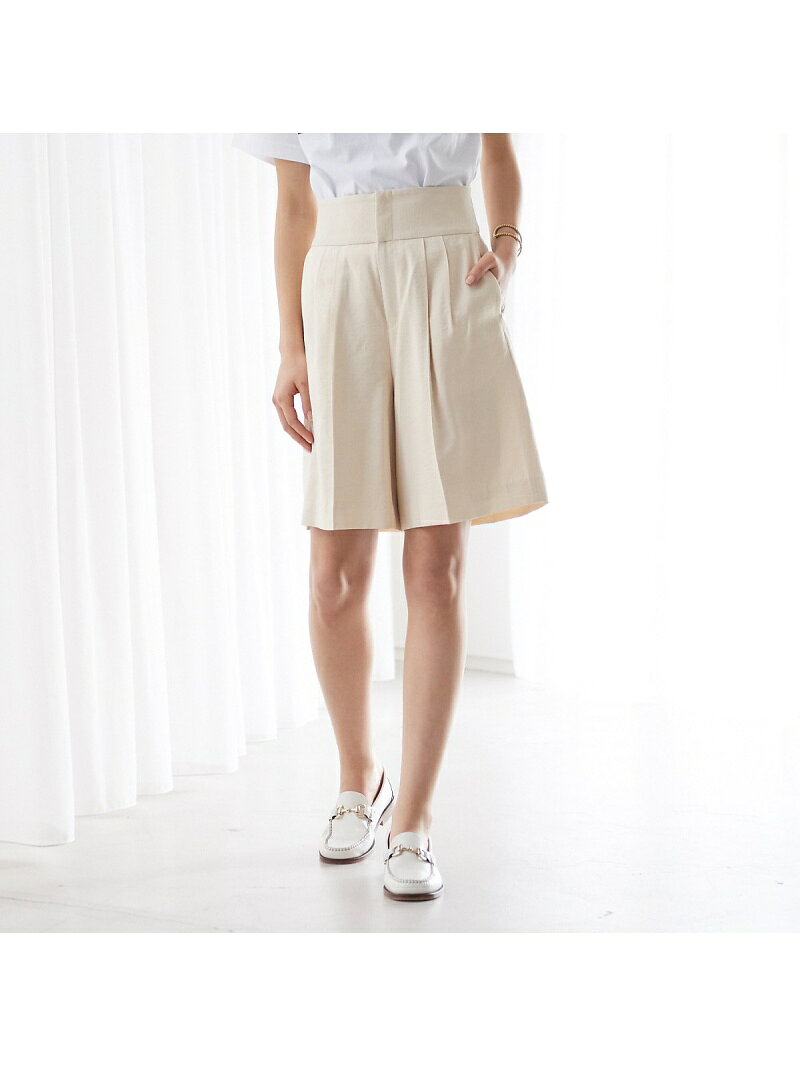 Rouge vif la cle 【セットアップ対応】ベルト付きハーフパンツ ルージュ・ヴィフ ラクレ パンツ その他のパンツ ベージュ ホワイト