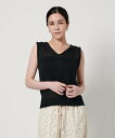 BEAUTY&YOUTH UNITED ARROWS コットン Vネック ノースリーブニット ビューティー&ユース ユナイテッドアローズ トップス ニット ブラ...