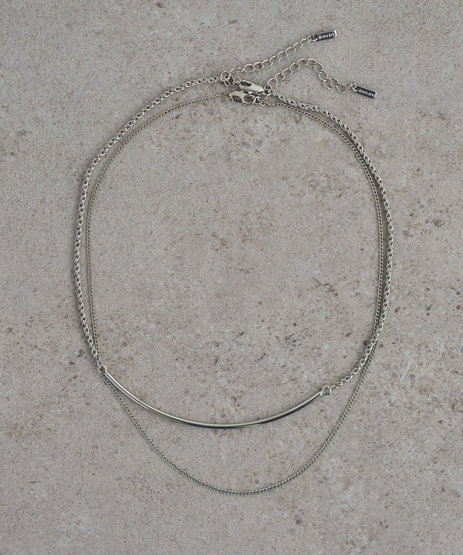 Discoat 【GOLDY】カーブドバー×チェーンSETネックレス ディスコート アクセサリー・腕時計 ネックレス ゴールド シルバーのサムネイル