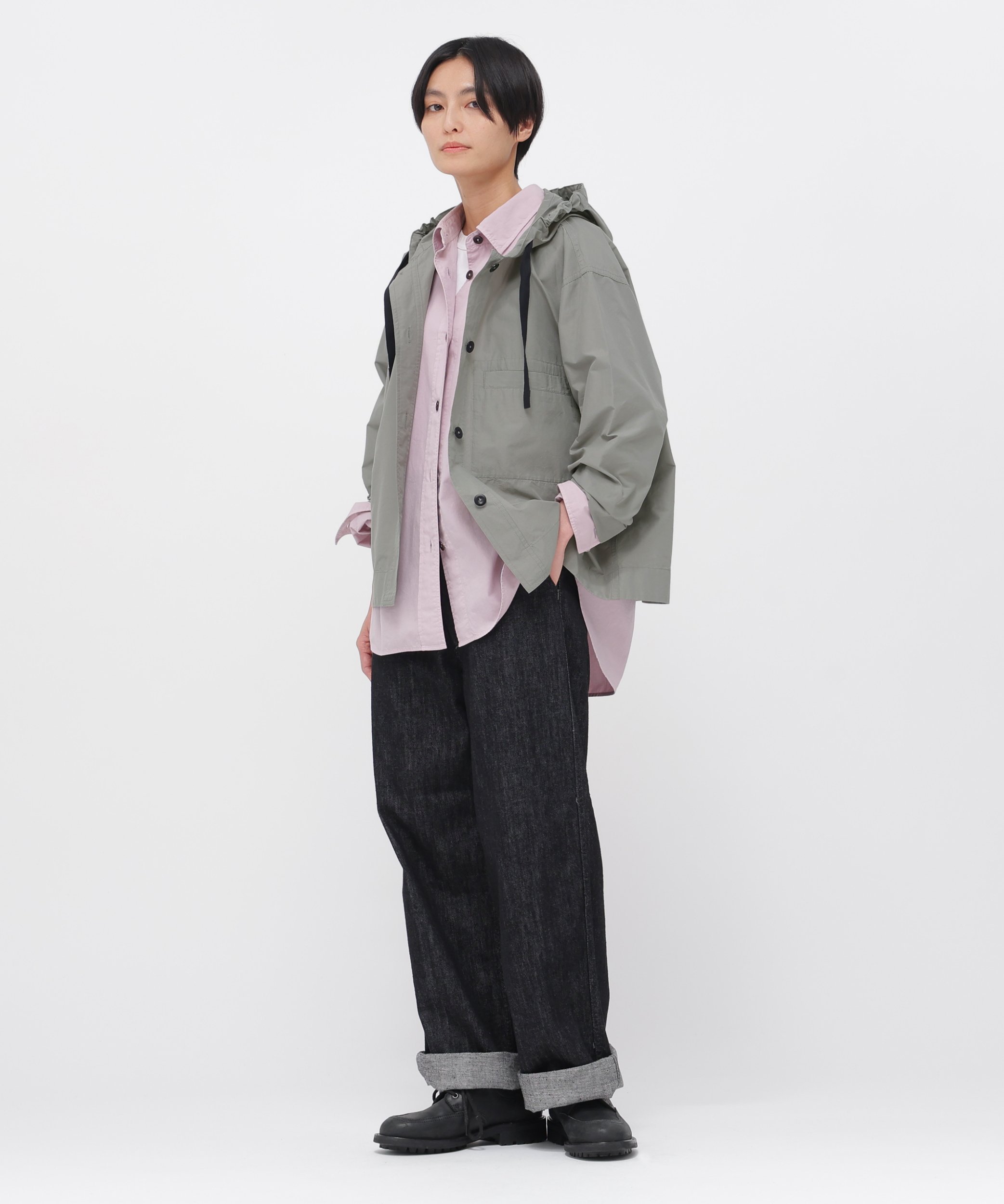 MHL. PAPER COTTON NYLON SHIRT マーガレット・ハウエル トップス シャツ・ブラウス
