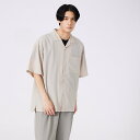 ABAHOUSE LASTWORD WEB限定 ルーズオーバーオープンカラー開襟半袖シャツ アバハウス トップス シャツ・ブラウス ベージュ ブルー ブラック ...