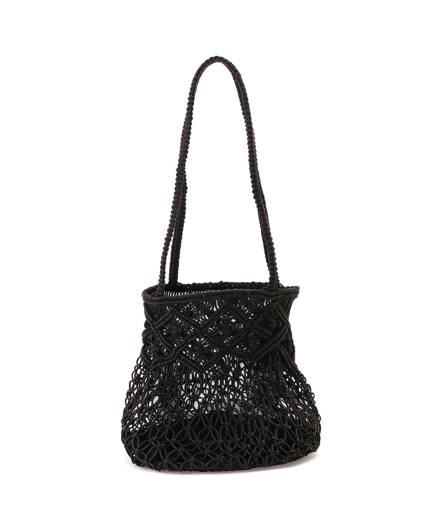 Swaraj Swaraj/マクラメコットントート スワラージ バッグ トートバッグ ホワイト ブラック イエロー ネイビー【送料無料】