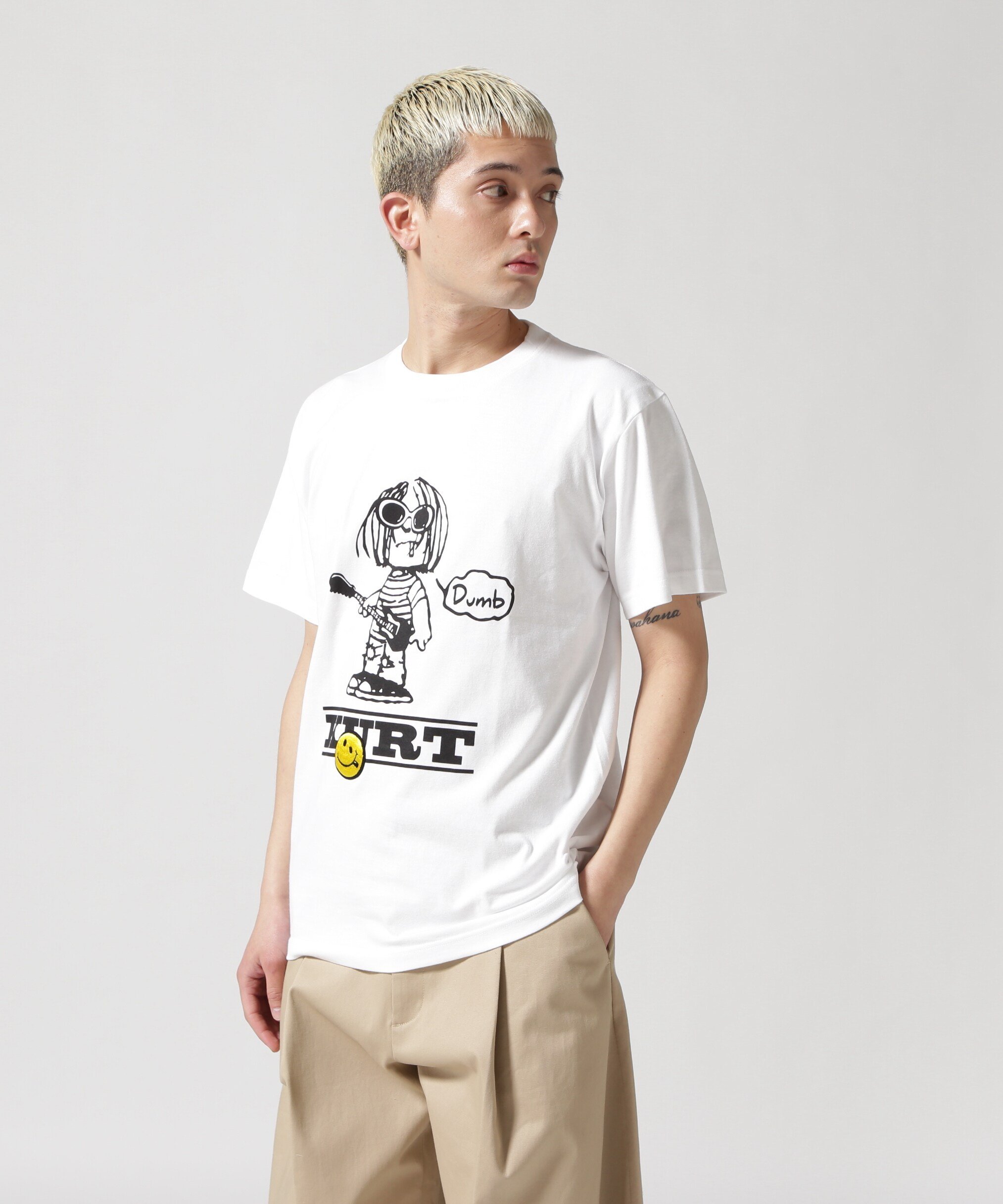 ROYAL FLASH STUD MUFFIN/スタッドマフィン/Kurt & Smile SS TEE ロイヤルフラッシュ トップス カットソー・Tシャツ ホワイト ブラック..