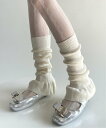 【SALE/60%OFF】Nia Nia/(W)Nia(ニア)/裾フリルボリュームレッグウォーマー チェルカ 靴下・レッグウェア レッグウォーマー グレー ホワ...