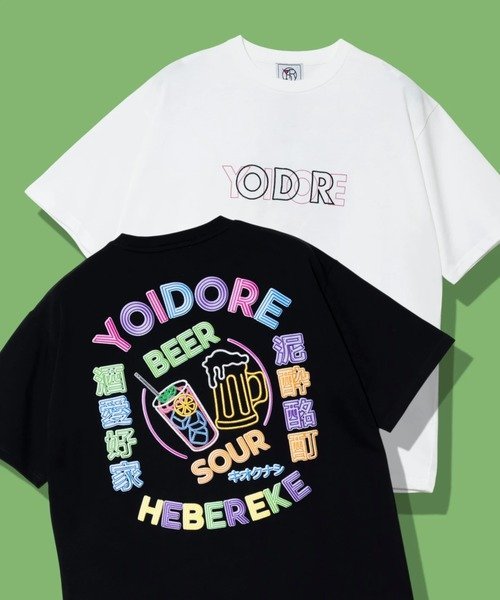 GSC MENS SELECT YOIDORE/酔いどれ ネオン TEE (MENS) ゴースローキャラバン トップス カットソー・Tシャツ ホワイト ブラック