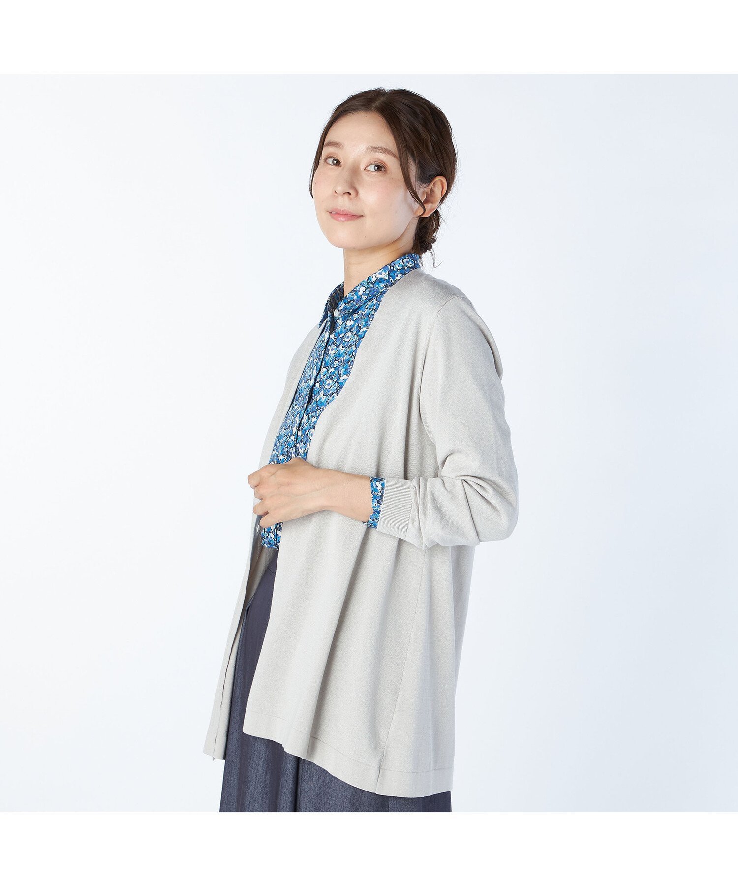 【SALE／53%OFF】KEITH 【Lサイズ】ハイゲージ天竺ニット キース トップス ニット グレー ブラック【送料無料】