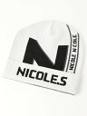NICOLE CLUB FOR MEN 【NICOLE SPORTS】ビッグロゴビーニー ニコル 帽子 その他の帽子 ブラック ホワイト【送料無料】