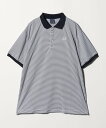UNITED ARROWS GOLF メンズ マイクロボーダー ポロシャツ ユナイテッドアローズ スポーツ・アウトドア用品 ゴルフグッズ ネイビー グレー【送料無料】