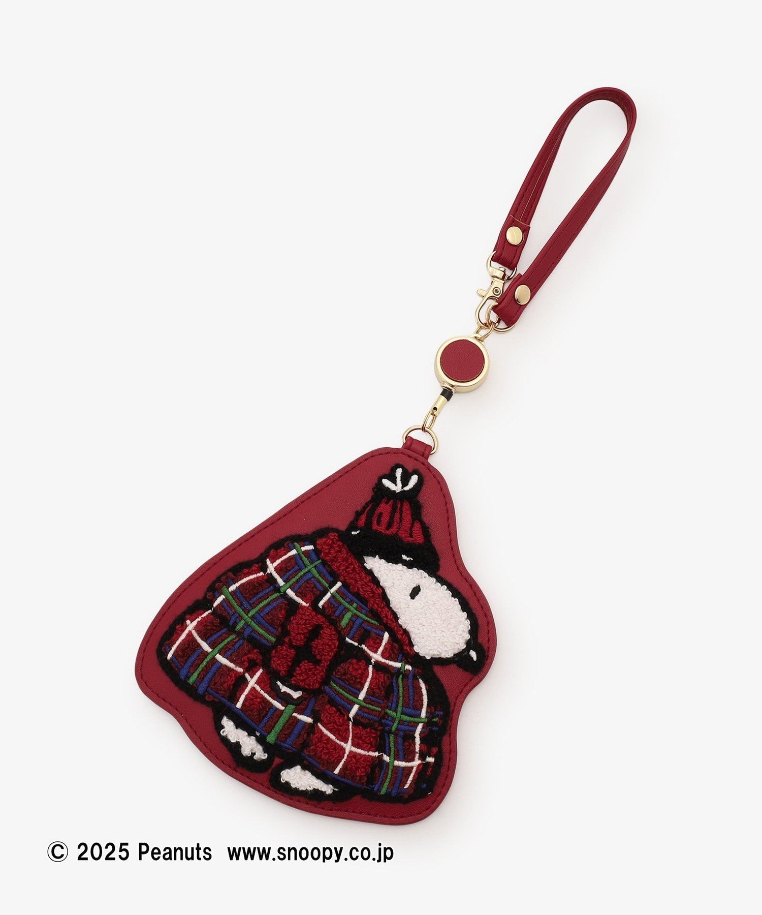 Afternoon Tea LIVING コードリール付きパスケース/PEANUTS/Afternoon Tea Original Tartans アフタヌーンティー・リビング 財布・ポーチ・ケース パスケース・定期入れ レッドのサムネイル