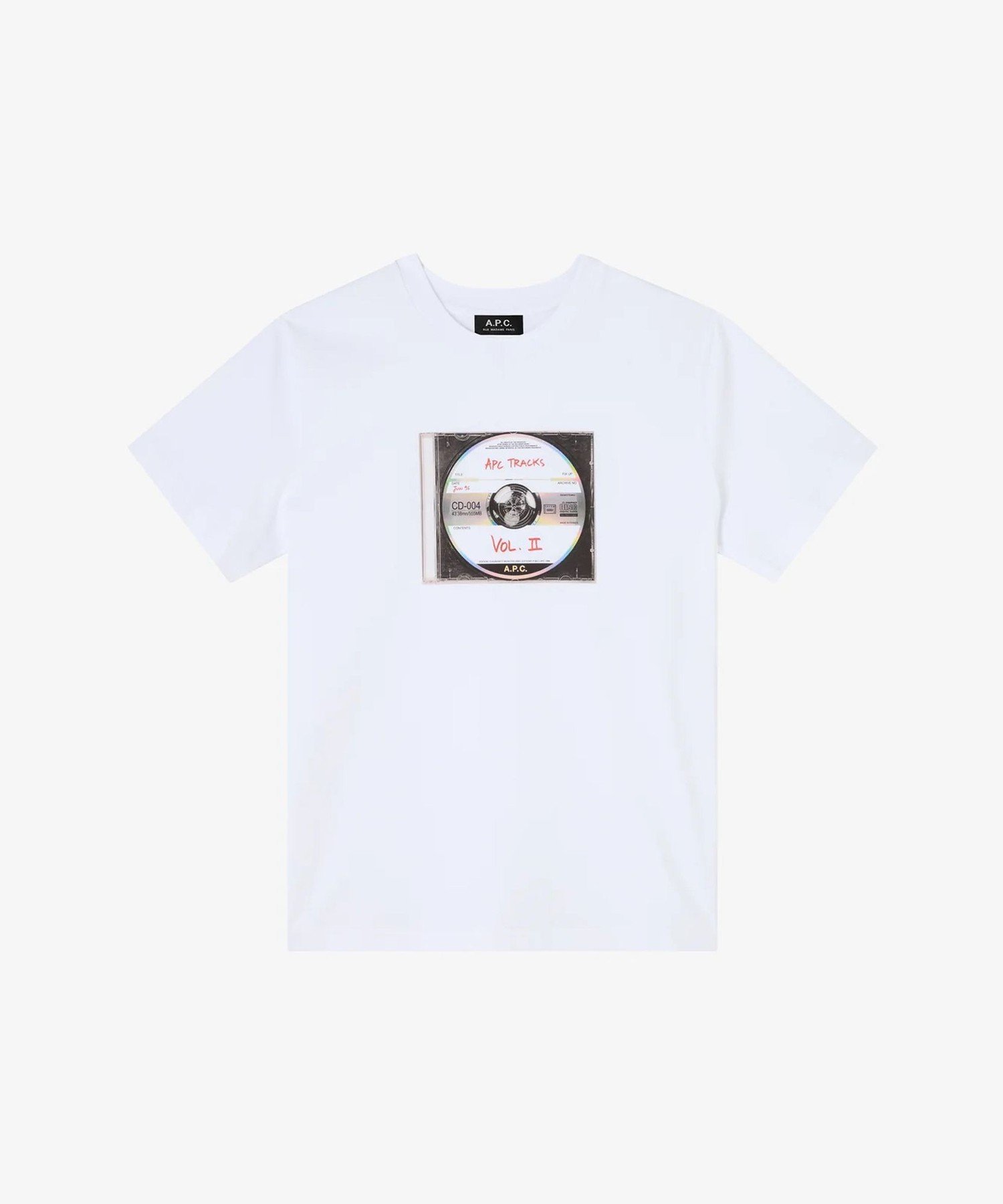 A.P.C. APC Tracks Tシャツ アー・ぺー・セー トップス カットソー・Tシャツ ホワイト【送料無料】