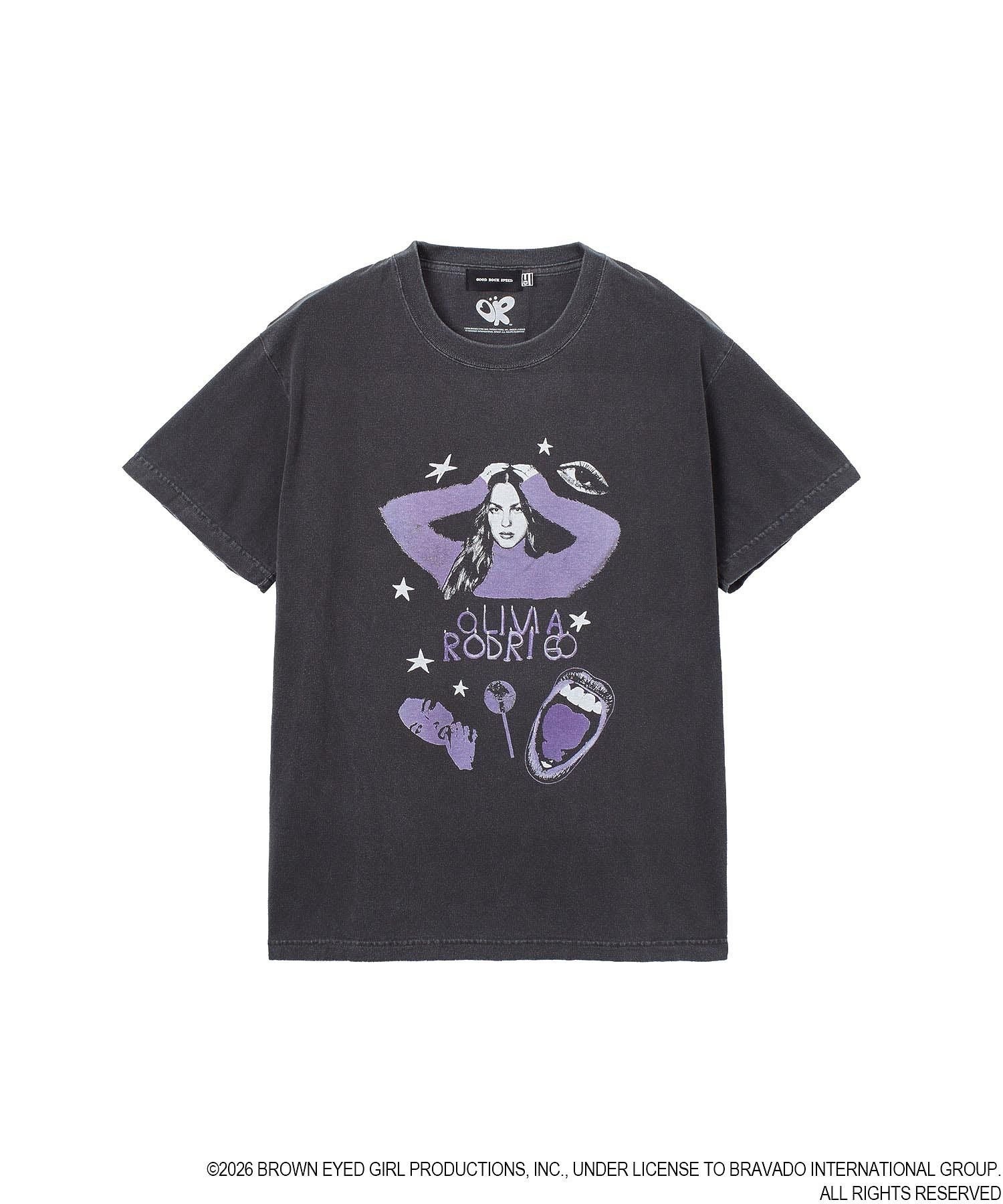 ROSE BUD GOOD ROCK SPEED OLIVIA RODRIGO TSHIRT ローズバッド トップス カットソー・Tシャツ ブラック【送料無料】