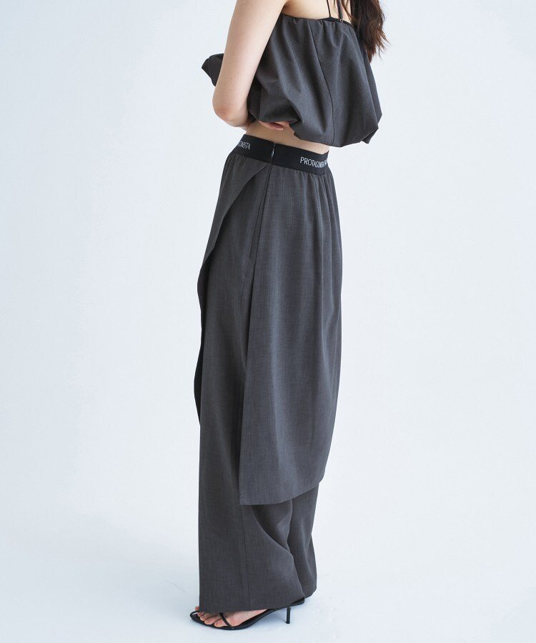 CODE A PROTAGONISTA｜layered trousers コードエー パンツ その他のパンツ グレー