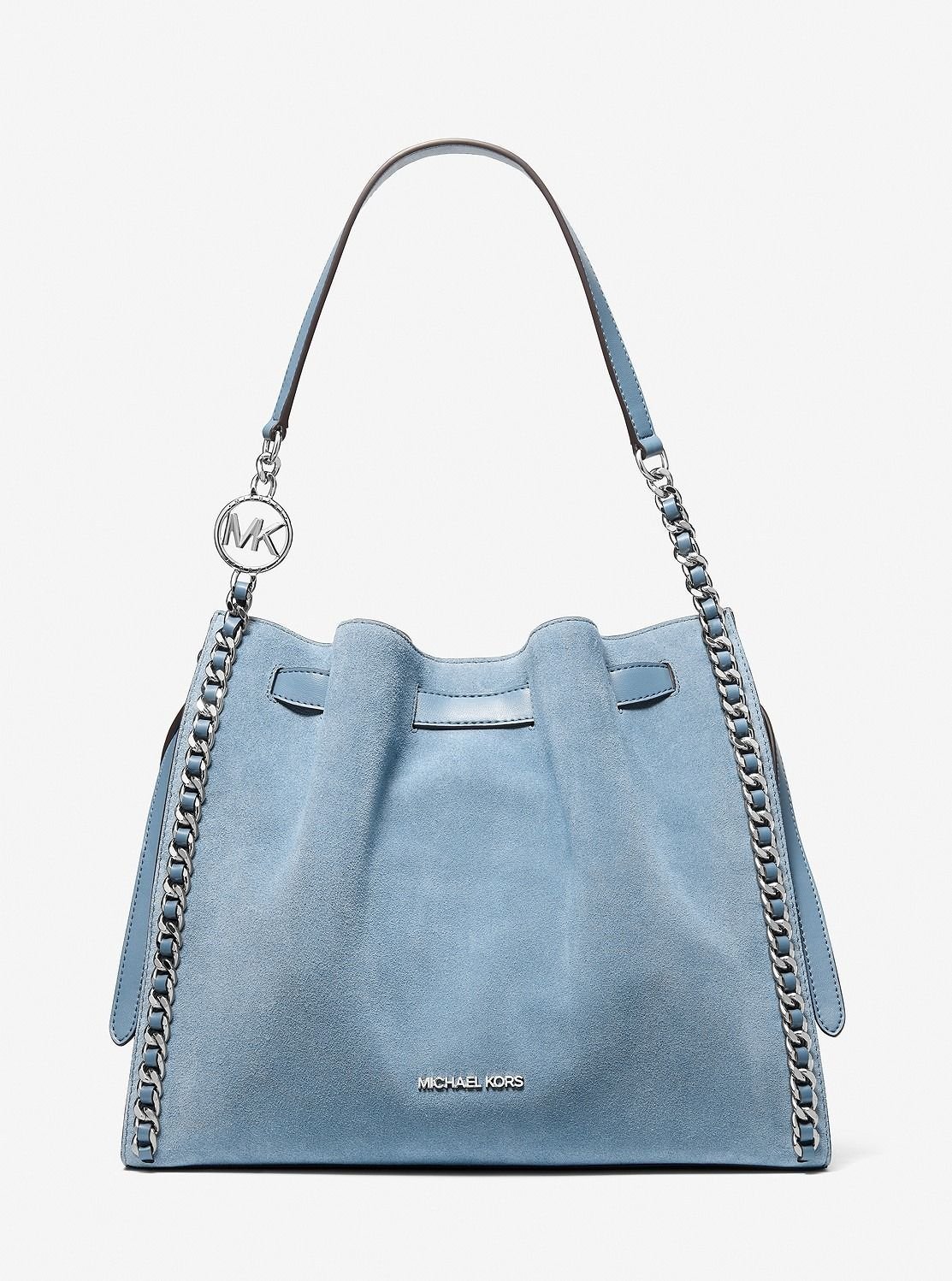 【SALE／75%OFF】MICHAEL KORS MINA スエード チェーン ショルダーバッグ ラージ マイケルコース マイケル・コース バッグ ショルダーバッグ ブルー【送料無料】