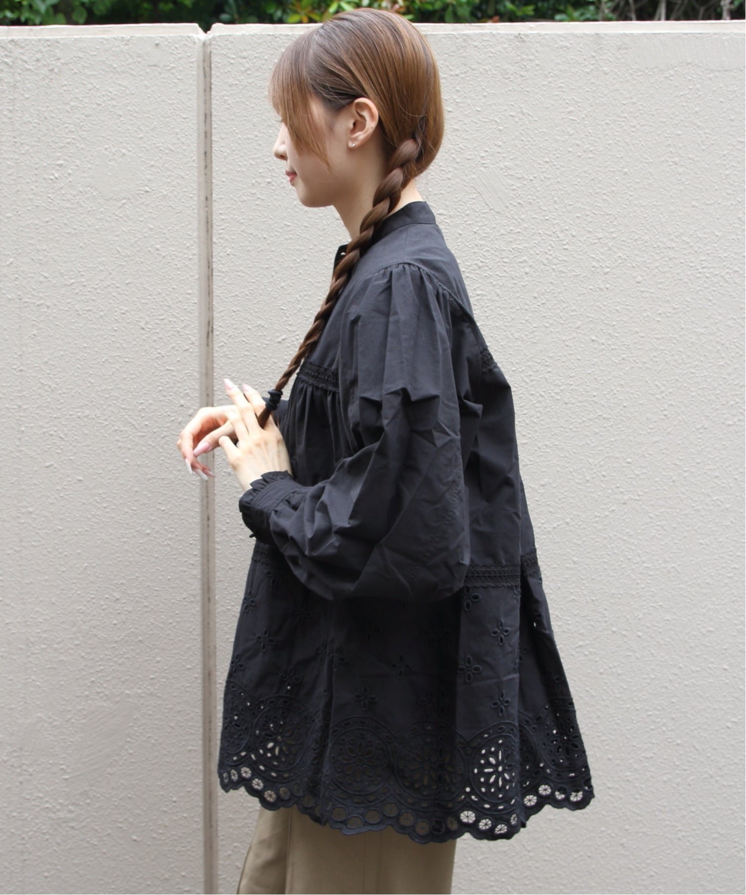THE SHINZONE シンゾーン チャーチブラウス CHURCH BLOUSE ステップス トップス シャツ・ブラウス ホワイト ブラック