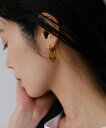 marjour MARBLE HOOP PIERCE マージュール アクセサリー・腕時計 ピアス ブラウン グリーン