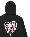 MILKFED. MELTY HEART ZIP UP HD ミルクフェド トップス パーカー フーディー ブラック グリーン ホワイト【送料無料】