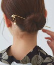 Pierrot 選べるパールデザインヘアスティック ピエロ ヘアアクセサリー その他のヘアアクセサリー シルバー ゴールド
