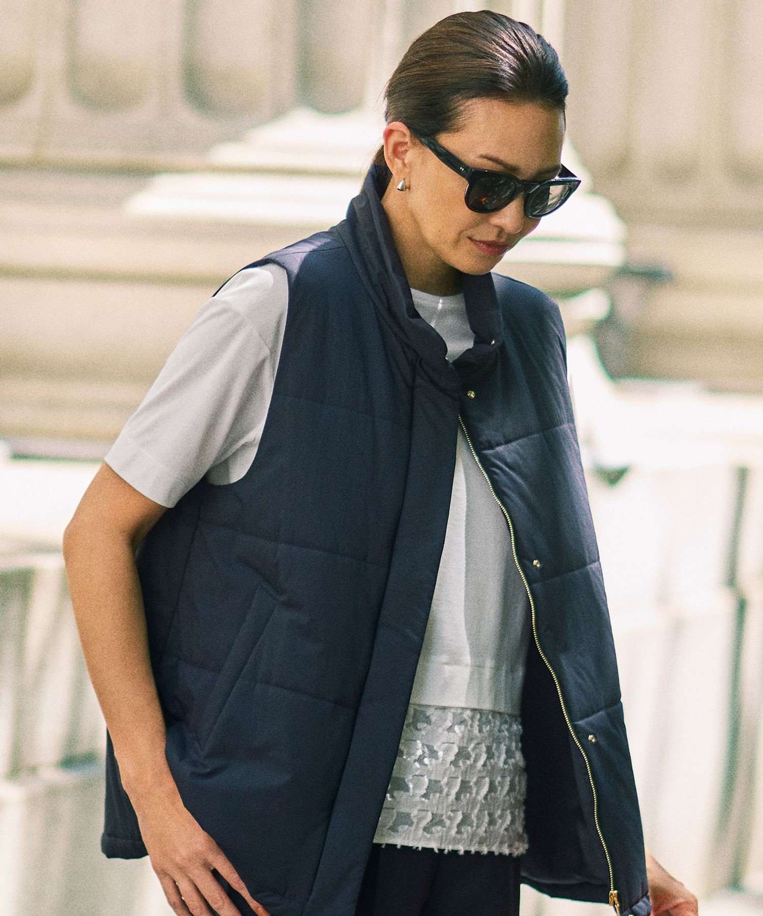 自由区 L 【カタログ掲載・洗える】ジャカードコンビジャージー カットソー ジユウク トップス カット..