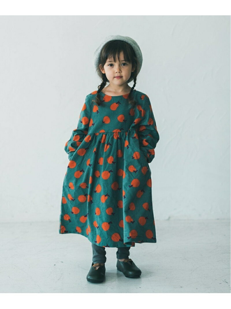 riziere コットン起毛フルーツプリント柄ワンピース リジェール ワンピース・ドレス その他のワンピース・ドレス グレーのサムネイル