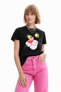 【SALE／49%OFF】Desigual Pink Panther Tシャツ デシグアル トップス カットソー・Tシャツ ブラック【送料無料】