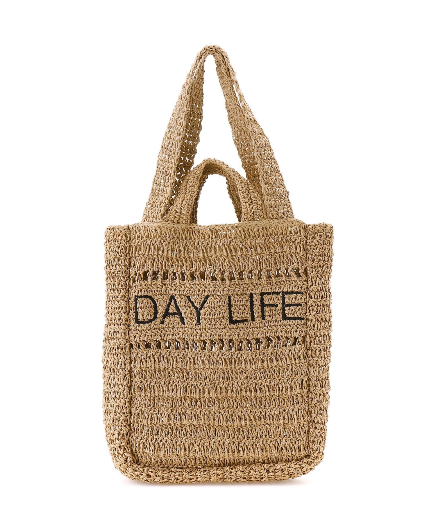 Swaraj Swaraj/Hand Knit 2way ラフィアバッグ スワラージ バッグ トートバッグ ブラウン【送料無料】