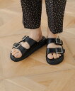 【SALE/40%OFF】Elura ふかふかFIT厚底フラットサンダル 大きいサイズ ゆったり/109288 エルーラ シューズ・靴 サンダル ブラック【送料...