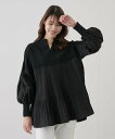 【SALE/30%OFF】JAYRO ニットプリーツドッキングプルオーバー ジャイロ トップス ニット ブラック グレー ホワイト【送料無料】(4)