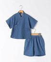SHIPS KIDS SHIPS KIDS:100~130cm / デニム 甚平 シップス 着物・浴衣・和装小物 浴衣 ブルー【送料無料】