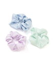 【SALE/20%OFF】Francfranc シルク ヘアゴム 3個セット パープル フランフラン ヘアアクセサリー ヘアゴム パープル