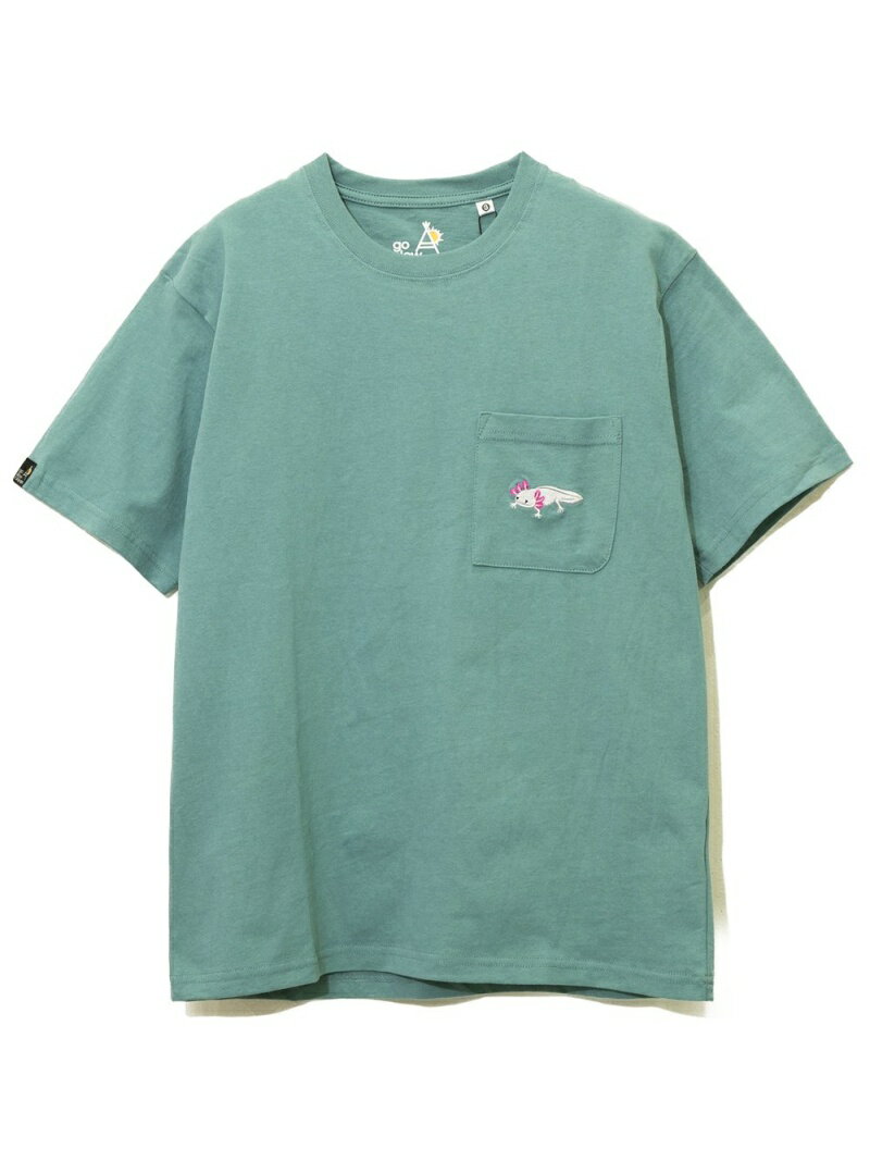 【SALE／50%OFF】GO SLOW CARAVAN go slow caravan/(M)USA/C 胸PKTいろいろ刺 ゴースローキャラバン トップス カットソー・Tシャツ ブルー グリーン ピンク ベージュ ブラック オレンジ