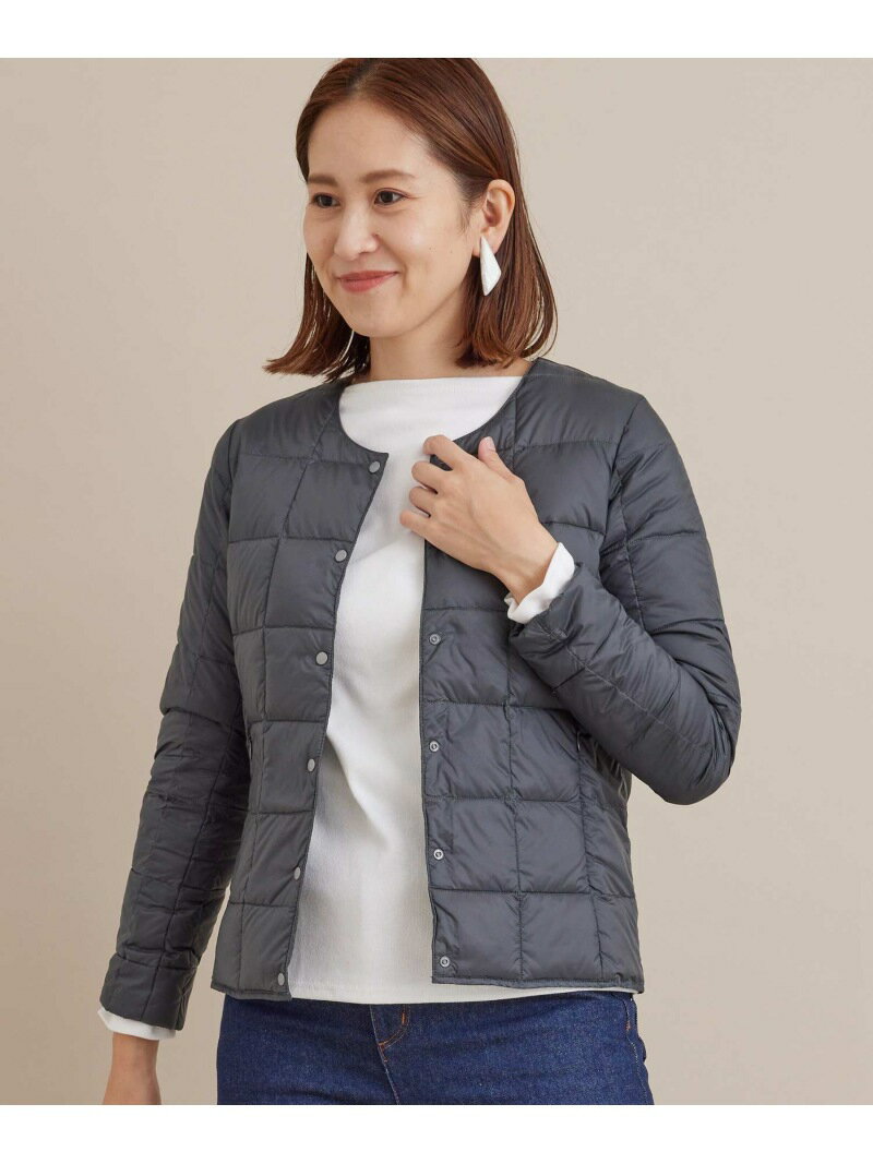 SALON adam et rope' 【WEB限定】【TAION】[ポーチ付き]CREWNECK BUTTON DOWN JACKET サロン アダム エ ロペ ジャケット・アウター ダウンジャケット・ダウンベスト グレー ホワイト パープル【送料無料】のサムネイル